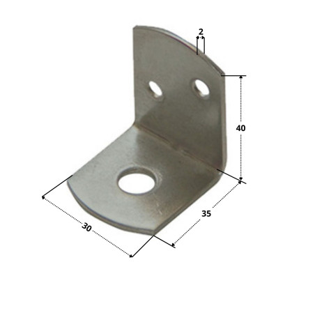 Conjunto de 4 suportes em forma de L para painéis de tecido. sem parafuso 35X30X40 con