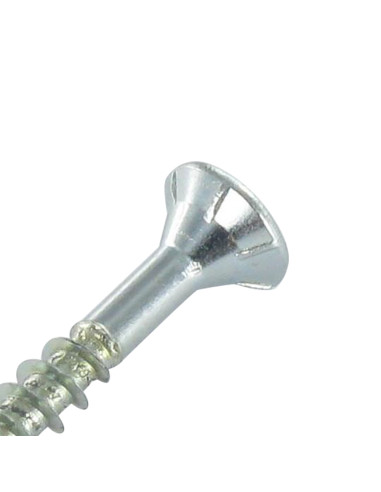 Parafuso médio cabeça fresada dentado TORX T20 4X30 roscado sobre 21 Aço zinco branco