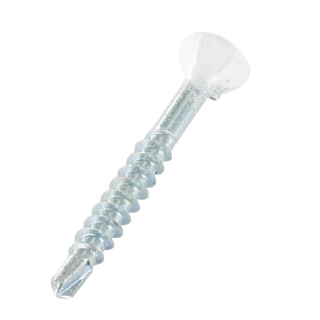 Parafuso de madeira aglomerado médio cabeça fresada dentado TORX T20 4X35 roscado sobre 24 Aço zinco branco RAL9010