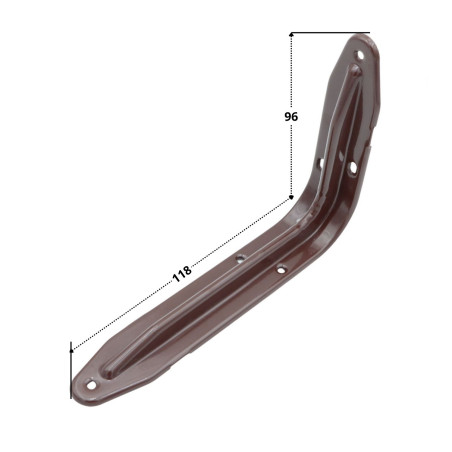 Suporte de prateleira 96X118 castanho - Parafuso Express
