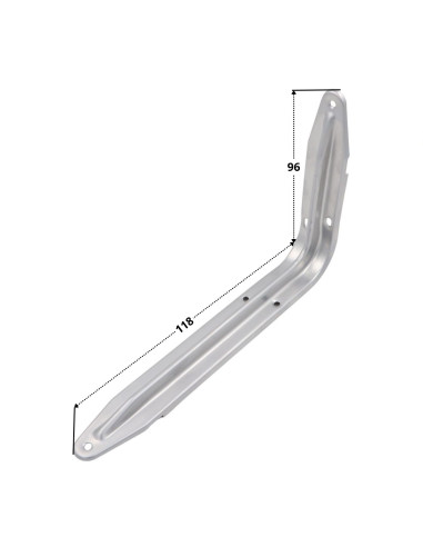 Suporte de prateleira 96X118 Cinzento - Parafuso Express