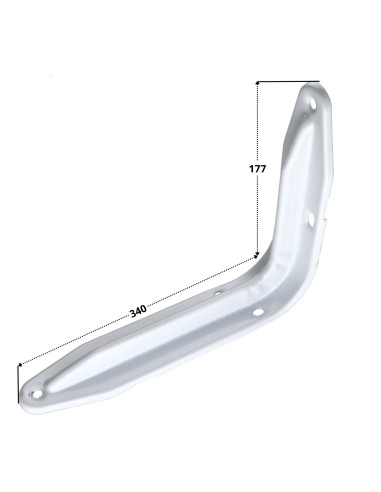 Suporte de prateleira 177X340 branco - Parafuso Express