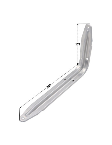 Suporte de prateleira 177X340 Cinzento - Parafuso Express