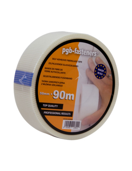 Fita adesiva de fibra para placas de gesso cartonado 50 mm comprimento 20 METROS