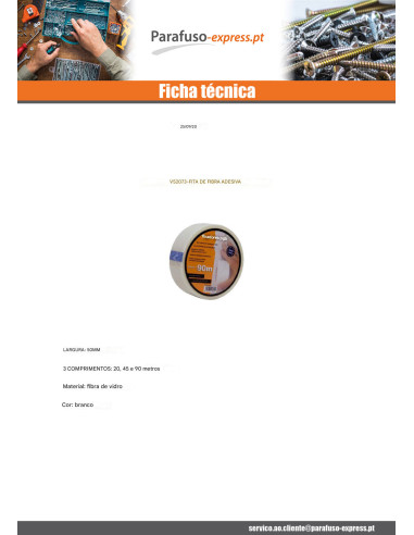 Fita adesiva de fibra para placas de gesso cartonado 50 mm comprimento 20 METROS