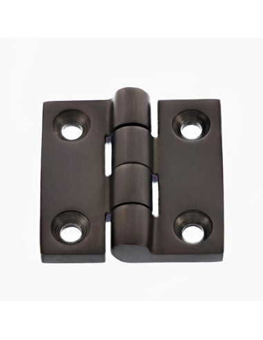 Dobradiça quadrado 50X50 Aço inoxidável A4 Preto