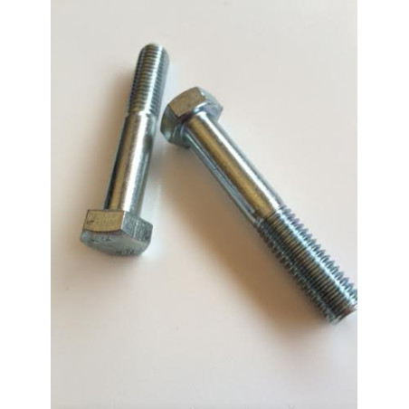 Corpo de parafuso cabeça hexagonal M10X50 Classe 8.8 passo de rosca fino passo de rosca de 125 Aço zinco branco