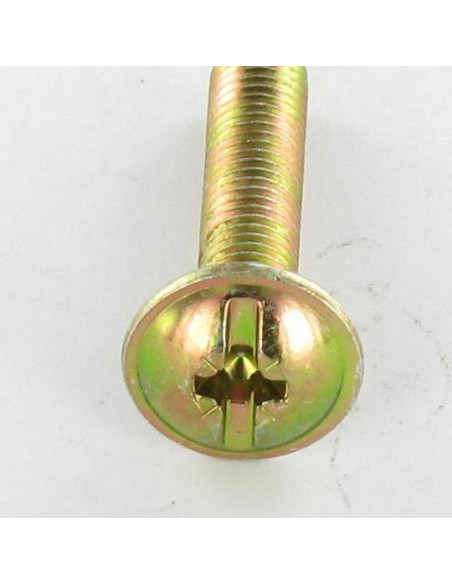 PARAFUSO cabeça de cogumelo Fenda Pozi M4X30 Dicromato