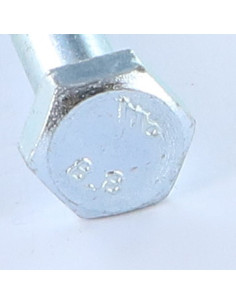 Corpo de parafuso cabeça hexagonal M10X45 Classe 8.8 Aço zinco branco 2