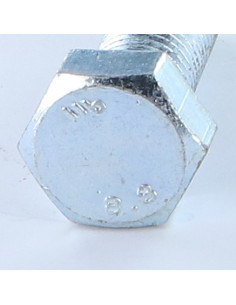 Corpo de parafuso cabeça hexagonal M12X45 Classe 8.8 Aço zinco branco 2