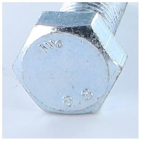 Corpo de parafuso cabeça hexagonal M16X50 Classe 8.8 Aço zinco branco