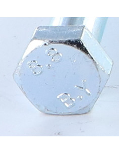 Corpo de parafuso cabeça hexagonal M18X75 Classe 8.8 Aço zinco branco 2