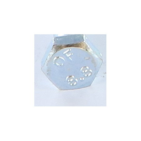 Corpo de parafuso cabeça hexagonal M8X70 Classe 8.8 Aço zinco branco