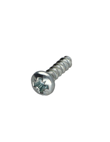 Parafuso Euro cabeça cilíndrica panela Pozi colar 6,3 x 14 diâmetro da cabeça 9 Aço zinco branco con