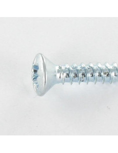 Parafuso de chapa cabeça fresada de panela Pozi 4,8X38 Aço zinco branco 2