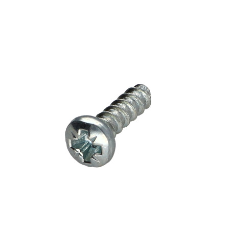 Parafuso Euro cabeça cilíndrica panela Pozi 6,3 x 11 diâmetro da cabeça 9 Aço zinco branco rede de chapa
