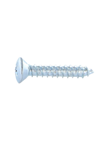 Parafuso de chapa cabeça fresada de panela Phillips 1 2,9 x 9,5 Aço zinco branco