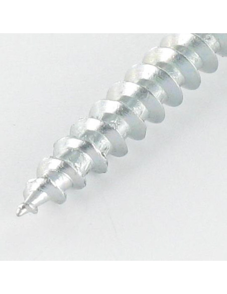 Parafuso de madeira aglomerado VBA3 cabeça redonda Pozi 5X35 Aço zinco branco