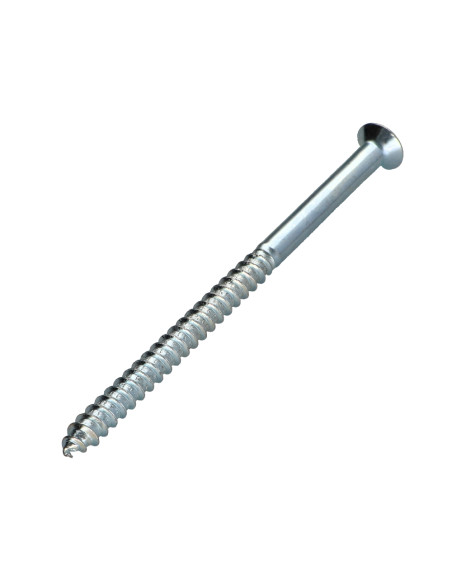 Parafuso de madeira cabeça fresada Pozi PZ7 6X100 Aço zinco branco