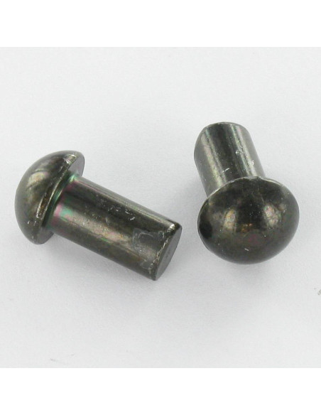 Rebite de ferro de cabeça plana cabeça redonda 6,5 x 12 Aço zinco preto