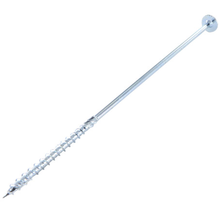 Parafuso de madeira aglomerado cabeça disco TORX T40 10X400 Aço zinco branco