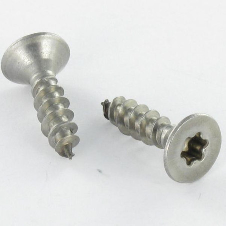 Parafuso de madeira aglomerado Aço inoxidável A2 cabeça fresada 4X35 rosca total TORX T20
