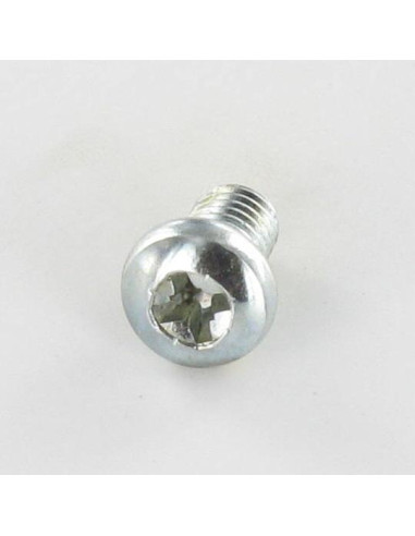 Parafuso de metais cabeça cilíndrica panela Pozi PZ6 M5X12 diâmetro da cabeça 8 Aço zinco branco