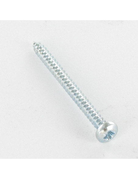 Parafuso de chapa cabeça abaulada larga Pozi 4,8 x 9,5 Aço zinco branco