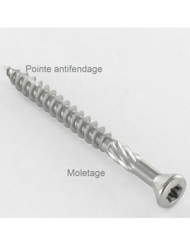 Parafuso de terraço pico cut TEKOR cabeça fresada de panela TORX T20 4,5X50 cut ponto antifenda tipo 17 Aço