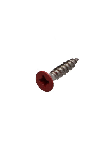 Parafuso de madeira aglomerado Aço inoxidável A2 cabeça fresada Pozi 4X20 RAL3000