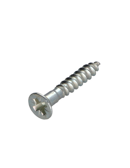Parafuso de madeira cabeça fresada Pozi PZ6 3,5 x 32 Aço zinco branco