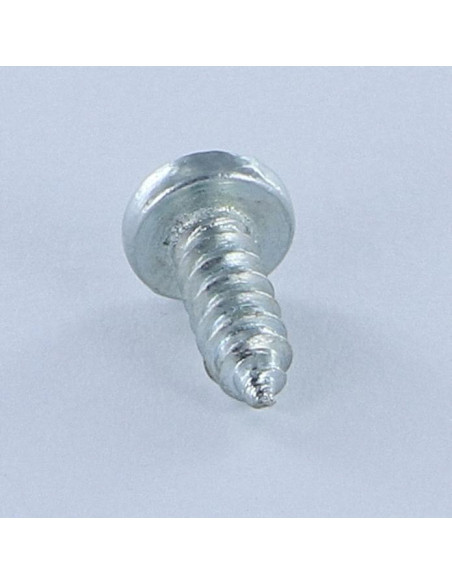 Parafuso de chapa cabeça abaulada larga Fenda Pozi 4,8X13 Aço zinco branco