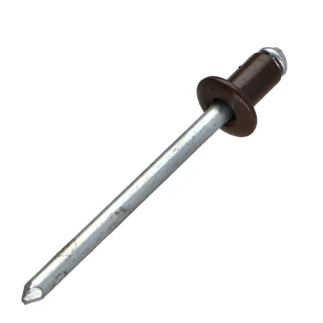 Blindklinknagels Aluminium Staalstaaf 4X6 espessura de serrilha 0,5A 2 Cabeça redonda padrão RAL8014 castanho sépia