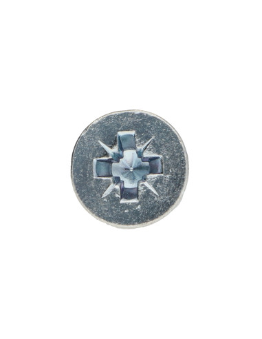 Parafuso de madeira cabeça fresada Pozi PZ7 6X80 Aço zinco branco