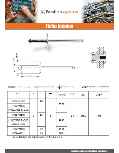 Blindklinknagels Aluminium Staalstaaf 4,8X30 espessura de serrilha 20 con 25 Cabeça redonda padrão Preto