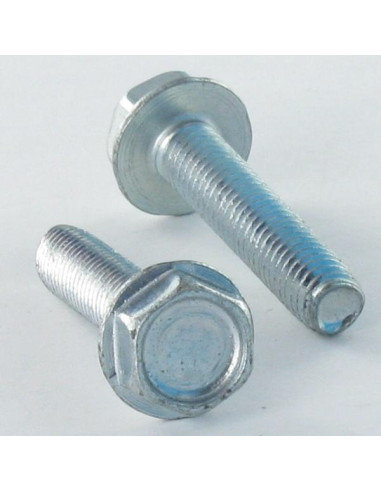 Parafuso autorroscante cabeça hexagonal flange com gola liso M10X25 Aço zinco branco