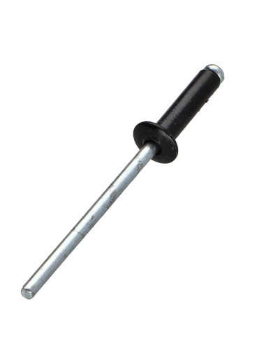 Blindklinknagels Aluminium Staalstaaf 3X18 espessura de serrilha 13 con 15 Cabeça redonda padrão Preto