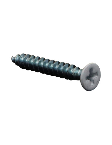 Parfuso de pvc 30 cabeça fresada phillips 4,3X30 Autoperfurante Aço zinco branco RAL9010 branco puro