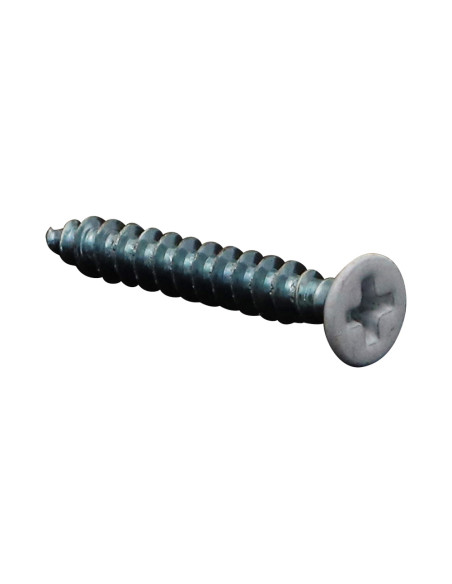 Parfuso de pvc 30 cabeça fresada phillips 4,3X30 Autoperfurante Aço zinco branco RAL9010 branco puro