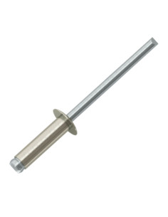 Blindklinknagels Aluminium Staalstaaf 4,8X14 espessura de serrilha 7 con 9 Cabeça redonda padrão RAL9002 branco
