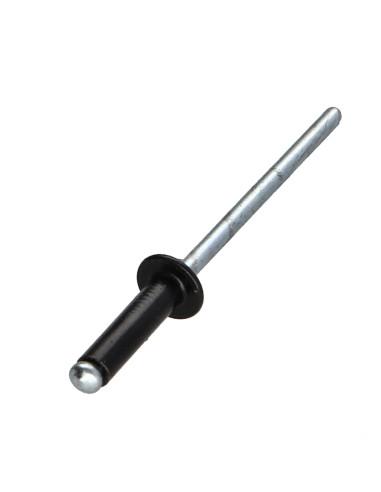 Blindklinknagels Aluminium Staalstaaf 4X14 espessura de serrilha 8 con 10 Cabeça redonda padrão Preto