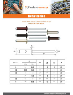 Blindklinknagels Aluminium Staalstaaf 3X10 espessura de serrilha 5 con 7 Cabeça redonda padrão RAL9002 branco 2