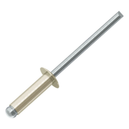 Blindklinknagels Aluminium Staalstaaf 3,4X7 Cabeça redonda padrão branco