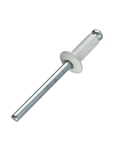 Blindklinknagels Aluminium Staalstaaf 4,8X8 espessura de serrilha 1 con 3 Cabeça redonda padrão branco