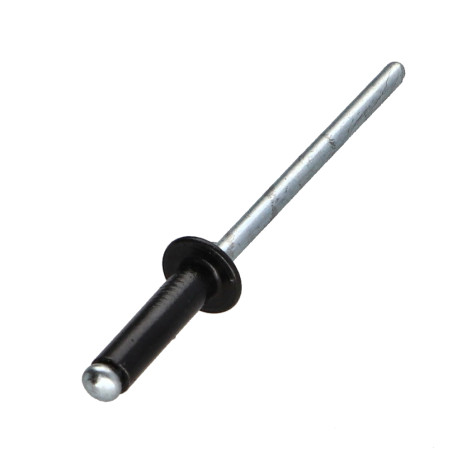 Blindklinknagels Aluminium Staalstaaf 4X20 espessura de serrilha 14 con 16 Cabeça redonda padrão Preto