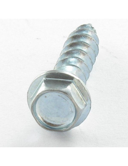 Parafuso de madeira aglomerado cabeça hexagonal flange com gola 6X25 Aço zinco branco
