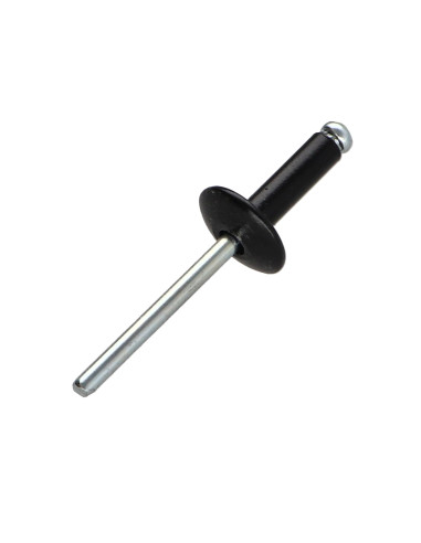Blindklinknagels Aluminium Staalstaaf 4,8X35 espessura de serrilha 25 con 30 cabeça larga Preto