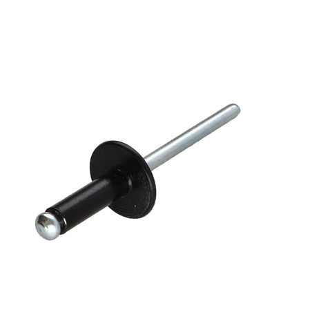 Blindklinknagels Aluminium Staalstaaf 4,8X16 espessura de serrilha 9 con 11 cabeça larga ALX Preto