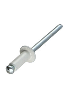 Blindklinknagels Aluminium Staalstaaf 3,2 x 8 espessura de serrilha 3 con 5 Cabeça redonda padrão branco