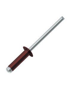 Blindklinknagels Aluminium Staalstaaf 3,4X7 Cabeça redonda padrão RAL3009 vermelho oxidado